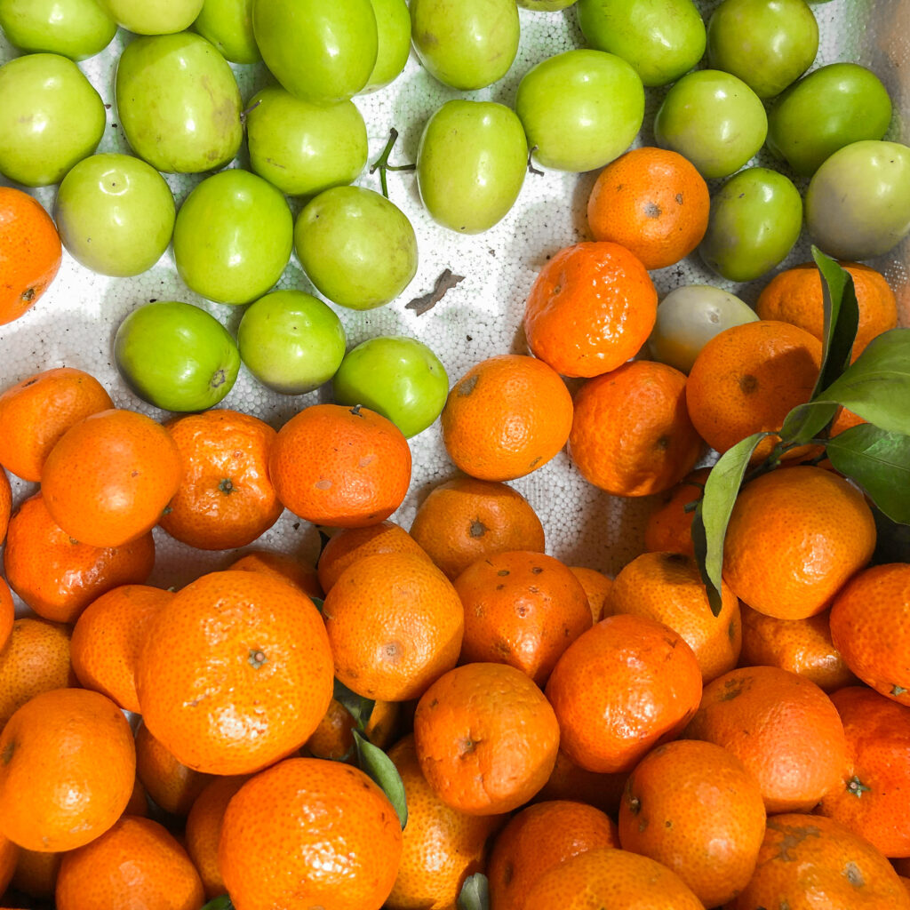 Orange and Green Exotic Fruits 